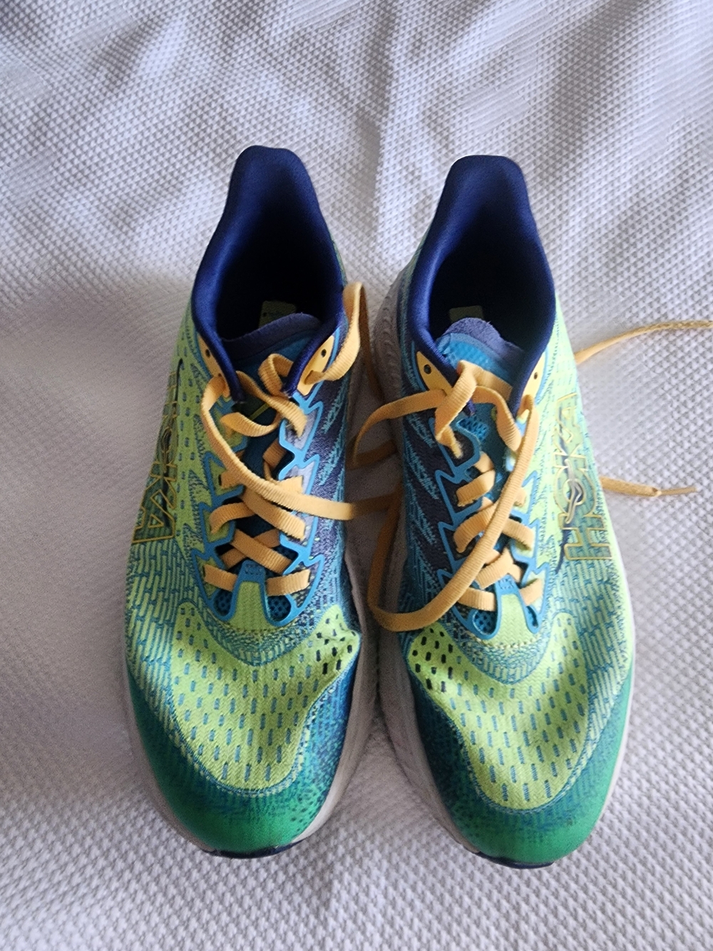 Hoka Women's Athletic Shoes in Yellow, Green and Blue